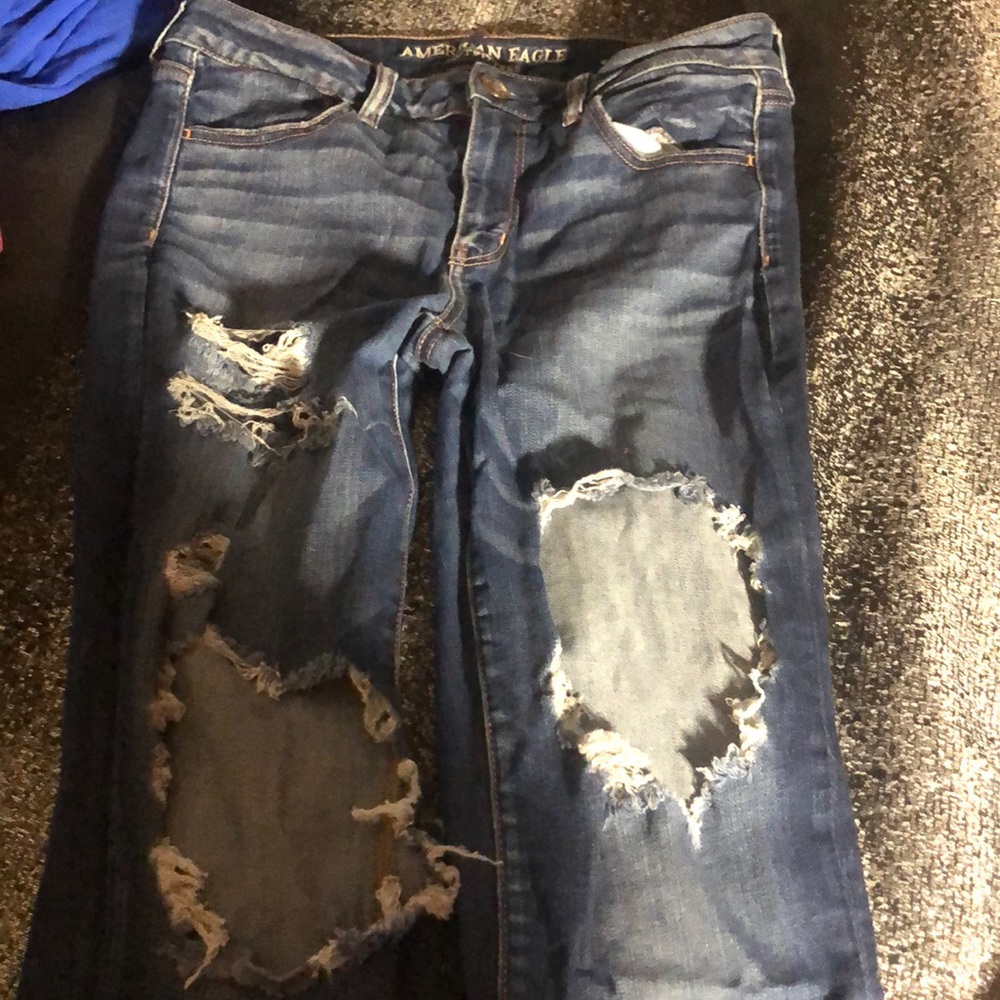 Ripped American eagle jeans